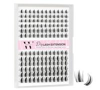 WLFRHD QFY D-Mix8-16 Kit d'extension de cils DIY 144 pièces comprenant des clusters individuels, colle et scellage de cils, extracteur de cils, applicateur pour extensions de cils
