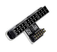 WLGQ Adaptateur d'alimentation 16-Pin 12VHPWR PCIe 5.0 vers 3X 8-Pin - 600W - Angle Droit 90° - Dissipation Thermique en Alliage d'Aluminium - Compatible ATX 3.0 (Type A/Blanc argenté)