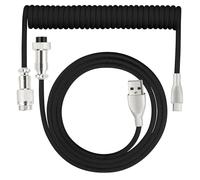 WLGQ Câble De Bobine De Clavier USB type C, Câble USB C Vers USB A Pour Clavier De Jeu 6ft (noir)