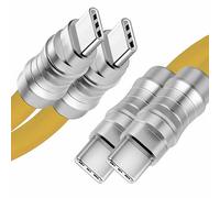 WLGQ Cable USB C to USB C pd 100w, Skin Friendly Liquid silicone Material Quick charge Cable USB type C Interface Device Universal charge Cable (Yellow 1M 2Pack)