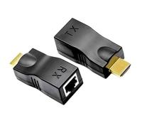 WLGQ HDMI Vers RJ45 Kit D'Adaptateur D'Extension Réseau, Convertisseur De Signal Cat5e / Cat6, Noir