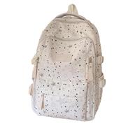 WLH Alexanders Cartables Sac à dos étoile, style collège, joli sac à dos de campus, d'université et de lycée, sac for ordinateur portable, imperméable for étudiant Fournitures scolaires(Wit)