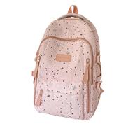 WLH Alexanders Cartables Sac à dos étoile, style collège, joli sac à dos de campus, d'université et de lycée, sac for ordinateur portable, imperméable for étudiant Fournitures scolaires(Roze)