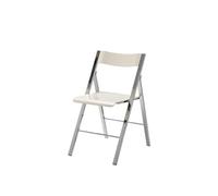 WLH Alexanders Chaises Pliantes Chaise Pliante Transparente avec Cadre en métal et Dossier plaqué, Tabouret for Salon extérieur/intérieur, Chambre à Coucher, Maquillage Chaise(Wit)