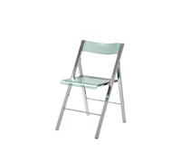 WLH Alexanders Chaises Pliantes Chaise Pliante Transparente avec Cadre en métal et Dossier plaqué, Tabouret for Salon extérieur/intérieur, Chambre à Coucher, Maquillage Chaise(Groen)