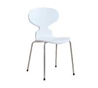 WLH Alexanders Chaises Pliantes Lot de 2 chaises en Plastique Simples et Modernes avec Dossier en Forme de Fourmi, for Salle à Manger, Bar, café, Loisirs, avec Cadre en métal Chaise(Wit)