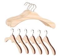 WLH Alexanders Cintres Lot de 10 cintres en Bois Massif, Petites tiges de Support for vêtements de poupées ou d'animaux, adaptés aux armoires et balcons d'enfants Portant(14cm)