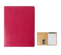 WLH Alexanders Classeur Presse-papiers A4, classeur, CV, Entretien, Rangement de Documents, avec Bloc-Notes, Porte-Cartes for réunions et entretiens (Rouge) Le Dossier