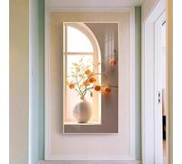 WLH Alexanders Fausse fenêtre murale tropicale d'été, plage, soleil, mer, paysage de bord de mer, for salle de bain, maison, chambre à coucher, décoration decoration murale(Color3,50 * 100cm)