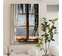 WLH Alexanders Images d'art mural avec vue sur fenêtre, paysage scénique imprimé, peintures de plantes vertes for salon et chambre à coucher decoration murale(Color7,50 * 70cm)