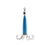 WLH Alexanders Lot de 3 hameçons fluorescents for la pêche au calmar, à la seiche, aux Poissons des Profondeurs, for la pêche en Eau salée, au Poulpe(Blauw)