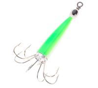 WLH Alexanders Lot de 3 hameçons fluorescents for la pêche au calmar, à la seiche, aux Poissons des Profondeurs, for la pêche en Eau salée, au Poulpe(Groen)