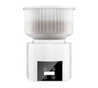 WLH Alexanders Mangeoires Alimentation Automatique chronométrée et quantitative d'alimentateur Automatique 3L Compatible avec Le Bol en Acier Inoxydable Amovible Gamelles pour Chats(Button Type)