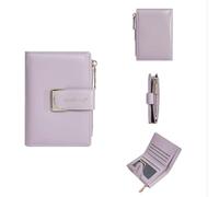 WLH Alexanders Portefeuille Compatible with Femme, Petit, Compact, Pliable, Luxueux, en Cuir, avec Boucle, Plusieurs emplacements Compatible with Cartes, Porte-Monnaie avec fenêtre d'identité(Lila)