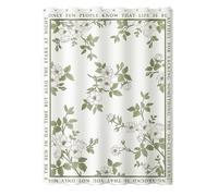 WLH Alexanders Rideau de Douche à Fleurs Verte étanche à la Ferme Moderne Moderne Rideau de Douche de Salle de Bain Extra-Longue avec Crochets 72x72 Pouces
