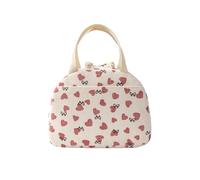 WLH Alexanders Sac-repas Sac à lunch mignon avec nœud papillon for filles Sac à lunch isotherme en velours côtelé for deux repas Idéal for les jours d'école et les déplacements sac isotherme(Color4)
