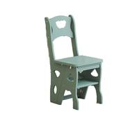 WLH Alexanders Tabourets Escabeau en Bois Massif avec pédale Large antidérapante, escabeau Pliable Multifonction adapté aux espaces domestiques intérieurs Tabouret Haut(Groen)