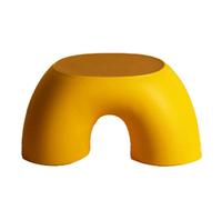 WLH Alexanders Tabourets Marchepied à Anneau en Plastique avec Base résistante, Repose-Pieds Multifonctionnel for Salon, Change de Chaussures avec Design Ergonomique Tabouret Haut(Geel)