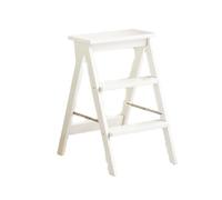 WLH Alexanders Tabourets Tabouret d'escalier en Bois Massif, Banc Pliable for la Maison, Chaise escabeau Portable, Convient for la Cuisine, la Salle de Bain et Le Bureau Tabouret Haut(Wit,A)