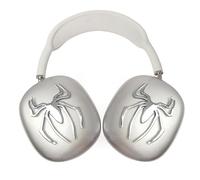 WLHHBO Coque pour AirPods Max Metal Spider, coques transparentes et douces pour hommes et femmes, accessoires de protection pour Apple AirPods Max (argent)