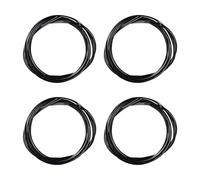 WLICCHS Lot de 4 lacets à fermeture rotative automatique de 140 cm pour corde de rechange Boa - Fil métallique - Sans nouage - Noir - Pour chaussures de randonnée, de sport et de travail