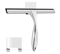 wlich Wlich-de-2431201 Extracteur de douche en acier inoxydable pour porte en verre, douche avec support, lave-glace pour salle de bain, fenêtre et miroir de voiture en verre