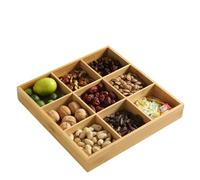 WLIHDB Assiette à dîner Neuf Compartiments, Assiette collation, latérale, Compartiment Pain, Plateau, boîte Savon, Panier de vidange pour Les Fêtes(Size2)