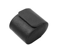 WLIHDB éTui à Montre Enroulable Lot de 2 boîtes à montres en cuir 1/2/3 compartiments, noir, marron, bleu, tendance Pour Montres-Bracelets Et Montres ConnectéEs(1-Slot Black)