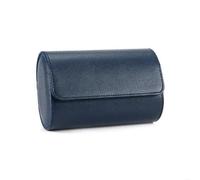 WLIHDB éTui à Montre Enroulable Lot de 2 boîtes rangement en cuir bleu for montres, portables, anti-poussière et anti-chute, multifonctions Pour Montres-Bracelets Et Montres ConnectéEs(M)