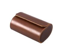 WLIHDB éTui à Montre Enroulable Lot de 2 pochettes rangement for montres, en cuir, for hommes et femmes, avec 1/2/3 emplacements disponibles Pour Montres-Bracelets Et Montres ConnectéEs(Brown 2 slot)