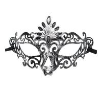 WLIHDB Masque De Mascarade Masque de mascarade Vintage Prince, demi-masque en cuivre Antique, masques couronne rétro, décoration de fête for femmes, 4 pièces Pour Le Bal(Silver style 10)
