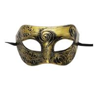 WLIHDB Masque De Mascarade Masque de mascarade Vintage Prince, demi-masque en cuivre Antique, masques couronne rétro, décoration de fête for femmes, 4 pièces Pour Le Bal(Gold style 4)