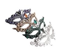 WLIHDB Masque De Mascarade Masques scintillants charmants for femmes, 4 pièces, masque facial en strass, mascarade féminine, masques de fête de danse, de Banquet Pour Le Bal