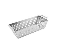 WLIHDB Paniers à Charbon Panier de Gril légumes en Acier Inoxydable, poêle à Frire Qui fuit, Outils et Gadgets Barbecue Plein air pour Les Grillades Au Charbon(S)