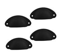 WLIHDB PoignéE De Tasse En Forme De Coquille Lot de 4 poignées tiroir en fer style rétro demi-cercle, coquille, tôle d'étain, antique, for décoration la maison Pour Armoires Tiroirs(Color 5)