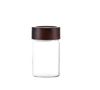 WLIHDB Pot à Grains De Café En Verre 5pcs Mini Wood Lid Coffee Beans Storage Container Kitchen Sealed Can Pour Thé Grains De Café(50ML A)