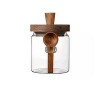 WLIHDB Pot à Grains De Café En Verre Kitchen Glass Jar Grains Coffee Beans Storage Containers Pour Thé Grains De Café