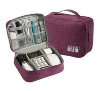 WLIHDB Sac Organisateur De CâBles Lot de 2 Sacs Rangement for câbles, Organiseur numérique électronique étanche, Portable, USB, Chargeur, Prise Voyage pour CâBles(Color 6)