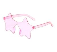 WLIHDB Verres De FêTe Lot de 20 lunettes de soleil sans monture en forme d'étoile for soirée disco, for enterrement de vie de jeune fille, accessoire photo d'extérieur Pour FêTe(Pink)