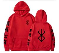 WLIN Mens Dark Berserk Anime Hoodie Male Manga Guts Sweat Hommes Noir Pull Coton Casual Vêtements