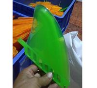 Wlinfetity Aileron de queue de planche de surf en caoutchouc souple TPU - Grande pièce d'équilibre de l'eau - Compatible avec les planches de surf - 18,5 x 14 cm - Noir/jaune/vert