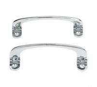 Wlinfetity Chrome Poignée de porte intérieure Paire pour MG Lotus pour Triumph TR4 pour Jaguar, alliage de zinc Remplacement 120 mm Espacement des trous