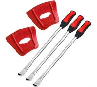 Wlinfetity Ensemble de protections de pneus pour moto et ATV, outil de protection de jante pour changement de pneu, aide au montage ABS robuste contre les rayures, noir/rouge (A)