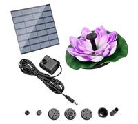 Wlinfetity Fontaine solaire Lotus avec plusieurs buses de rechange pour décoration de bassin d'oiseaux de jardin (1)