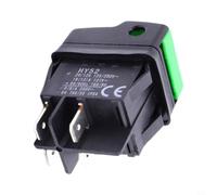 Wlinfetity HY52 Interrupteur à bouton poussoir pour nettoyeur haute pression, interrupteur marche/arrêt IP54 20 A 125 V et 12 A 250 V, bouton poussoir ABS pour lave-linge et machines industrielles