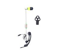 Wlinfetity Indicateur de touche de poisson avec lumière LED pour la pêche à la carpe, support de canne à appât en métal et plastique, rouge/jaune/bleu/vert compatible avec la plupart des détecteurs de