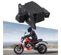 Wlinfetity Interrupteur double clignotant pour moto - Type 5061-B, compatible avec les feux d'avertissement et l'interrupteur de direction, nylon noir PA6, facile à installer, sans coupe de fil