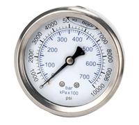 Wlinfetity Jauge de filetage M14 x 1,5 pour nettoyeur haute pression, 0-700 bar 10 000 psi, 6,3 cm en alliage de métal et acier inoxydable