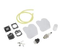 Wlinfetity Kit de réparation de carburateur pour tronçonneuse McCULLOCH CS340 CS380 avec filtre à air, filtre à carburant, conduite de carburant et ampoule d'amorçage pour équipement électrique