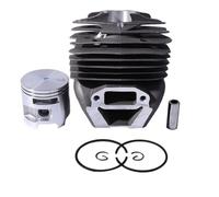 Wlinfetity Kit piston cylindre 51 mm pour tronçonneuse 575 575XP 570 avec ajusteur, pièce de rechange compatible avec Husqvarna, construction métallique, 1 jeu